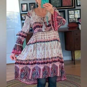 Bohemian Floral Print Dress Size S
